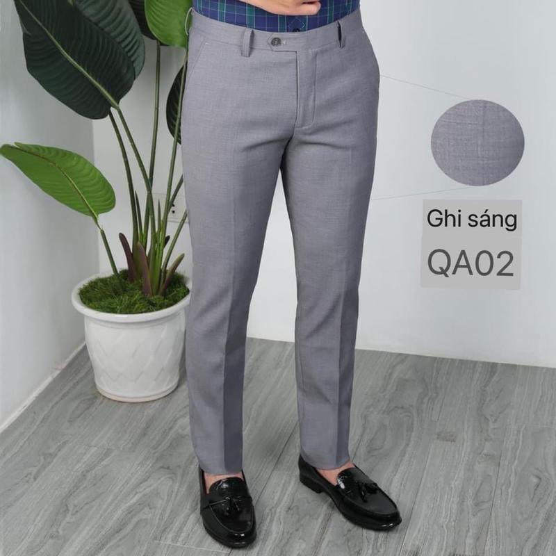 Product Introduction of QAL02.Quần âu nam co giãn tốt chất vải tăm lì xuất dư vải đẹp- Pants, Menswear - Nhung 11