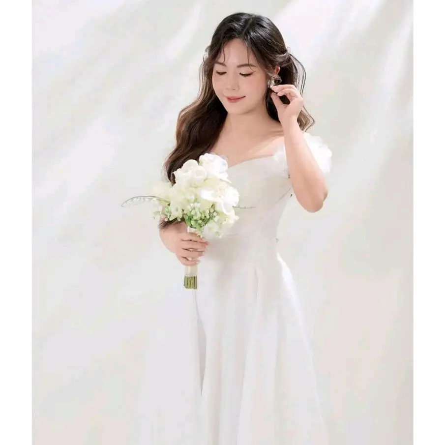 đầm đi bàn kết hoa 3D, váy đi bàn