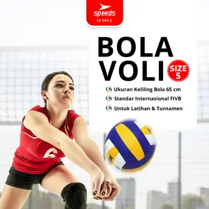 SPEEDS Bola Voli Size 5 Volleyball Empuk Pantulan Kuat Olahraga Ukuran 5 FIVB Voli Pantai Lapangan Bola Outdoor 044-2