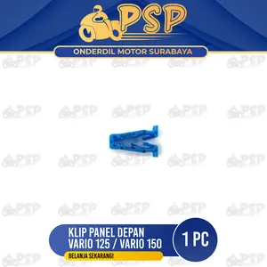 Klip Panel Depan Vario 125 / 150 (Harga Per 1 PC) - Kancingan Kancing Jepit Clip Klip Body Snap Fit Dek Plastik Biru Honda BeAT POP eSP Vario 125 eSP Vario 150 eSP Scoopy eSP K93 Supra GTR 150 Supra X 125 New CBR 150R K45G Car