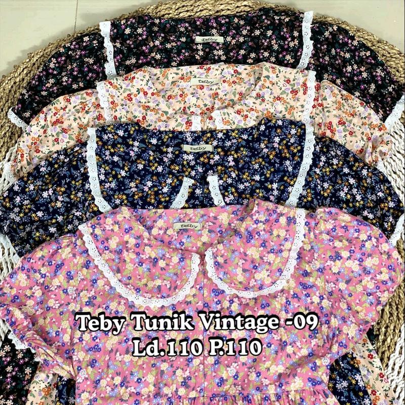 Tunik Midi Rayon Viscose Motif Vintage by Teby 4