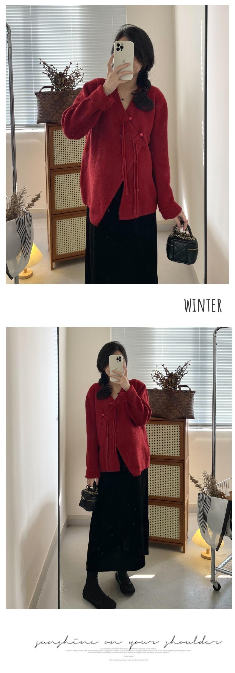 Product Introduction of Breastfeeding Dress Woman New 2024 Maternity Clothes Autumn and Winter Irregular Sweater Coat Half Turtleneck Mid-Length Dress Suit 13