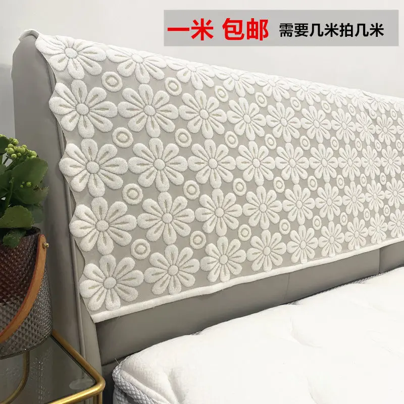 Bọc Đầu Giường, Dày Dặn, Chất Liệu Gạc, Vải, Thích Hợp Cho Ghế Sofa Và Giường, Vỏ Khăn Sau, Phong Cách Ins, Hình Dạng Đặc Biệt, Bao Gồm Tất Cả, Tựa Lưng Giường 0