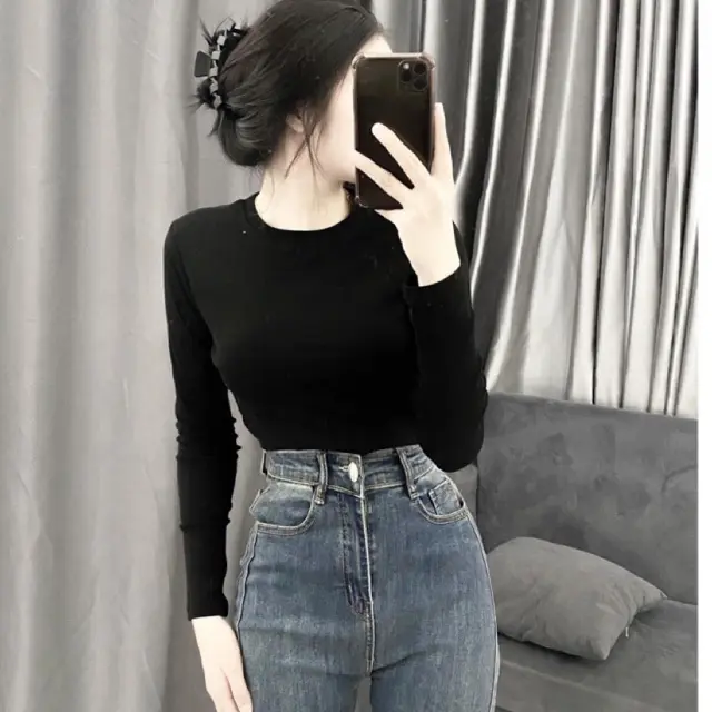 Áo Thun Tăm Giữ Nhiệt Cổ Tròn Áo Dài Tay Form Body áo  3 áo  khoác