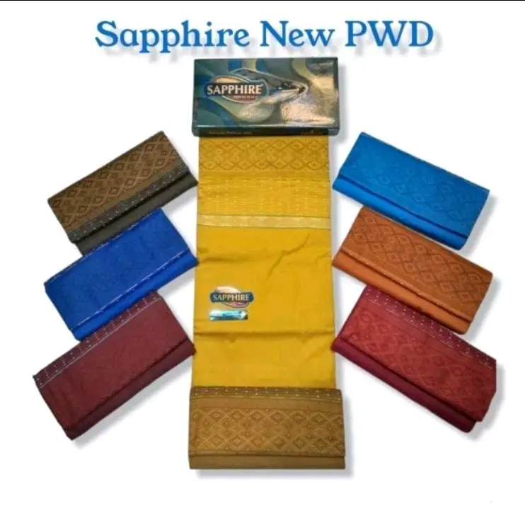 Sarung Sapphire Polos Warna Dobby (PWD)/sarung warna/sarung warna polos/sarung warna dewasa,sarung/sarung warna polos/sarung warna biru/ sarung warna kuning/sarung khusus warna/ perlengkapan sholat Polos Polos
