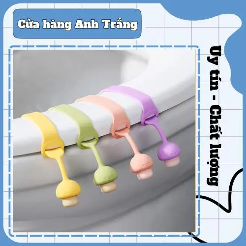 Dây nhấc nắp bồn cầu, dây lật nắp bồn cầu bằng silicon tiện lợi chống bám vi khuẩn, sạch sẽ