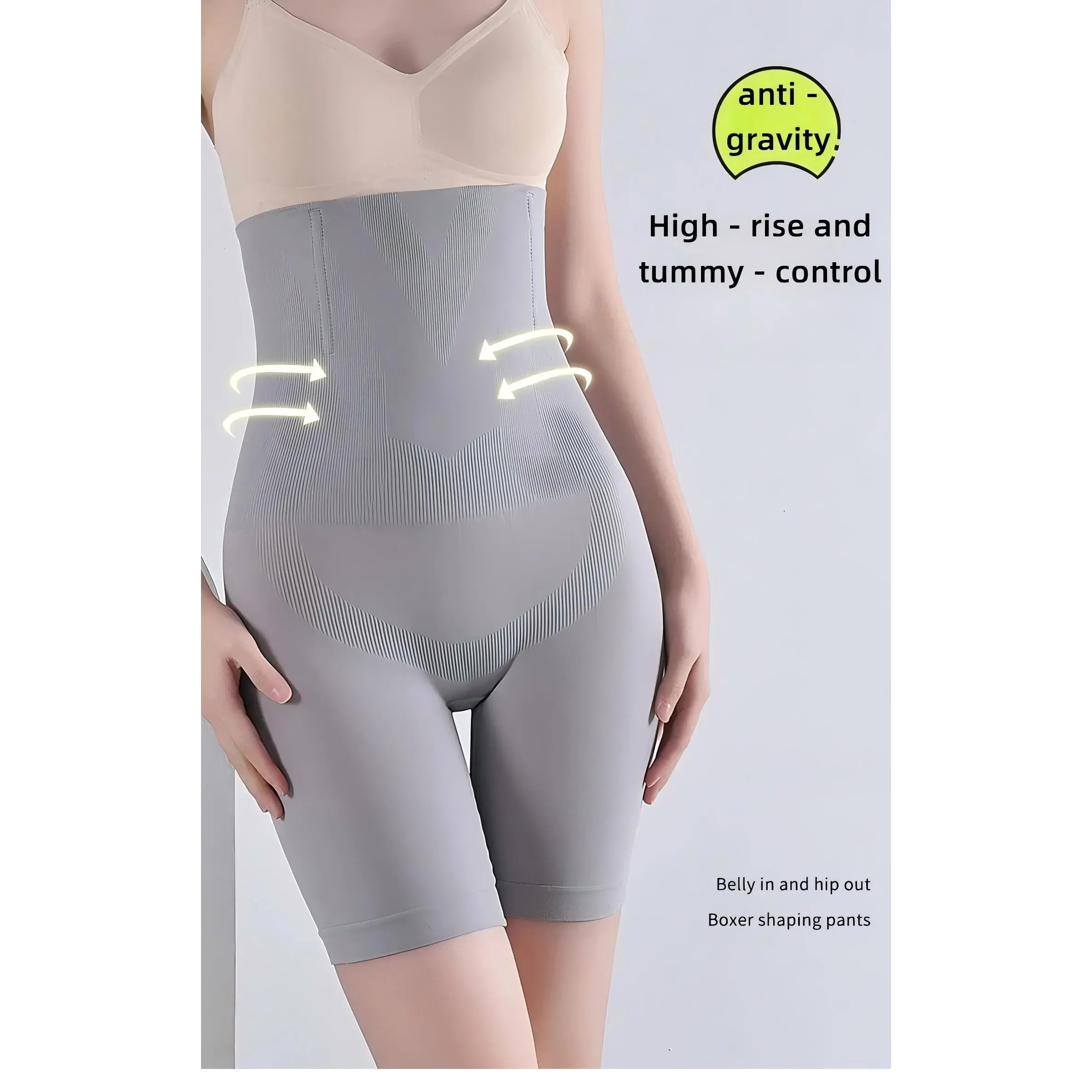 Quần Định Hình, Cạp Cao, Bó Eo, Dành Cho Nữ, Liền Mạch, Mạnh Mẽ, Mỏng, Nâng Mông, Quần Định Hình