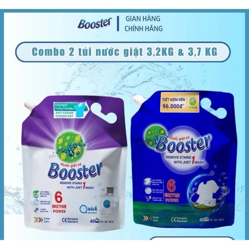 Combo 2 túi Nước Giặt Xả Booster Giảm Nhăn Và Hương Thơm Tươi Mát