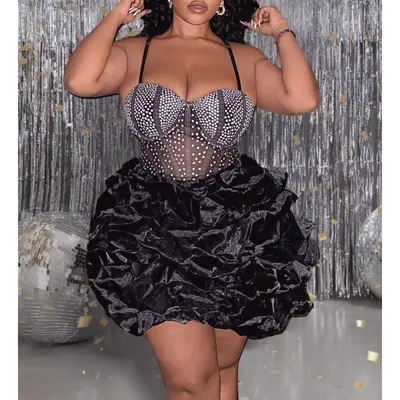 plus size sexy dresses for birthday sexy plus size birthday dresses Plus-Size Glitter Gown w/ Cowl Neck,  Sensual Bodice, Mermaid Silhouette,