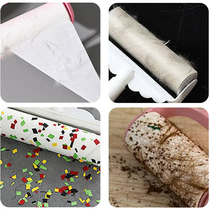 [HOU]Hair Adhesive Tear Type Roller Dust Paper Portable Cloth-Removing Sticky Roller Brush Clothes Lint Remover Lint Rollers Brushes