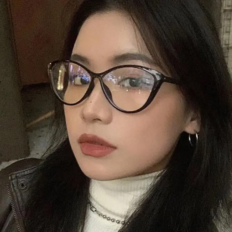 Kính mắt mèo chống bức xạ, thời trang Hàn Quốc, Vintage, hiện đại, chống Xanh da trời ánh sáng, da báo