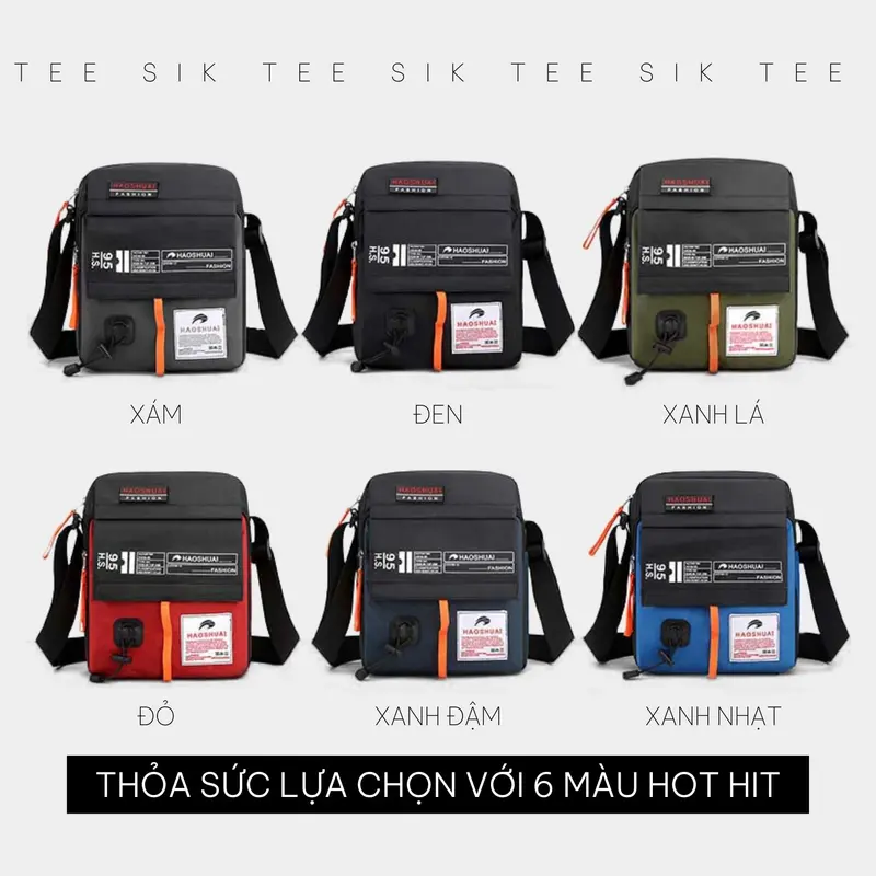 Túi đeo chéo cho nam túi đeo chéo TEE SIK túi chéo nam túi đeo nam đẹp 2024 chống nước vải nylon đựng vừa ipad 11 in bag TS26 1