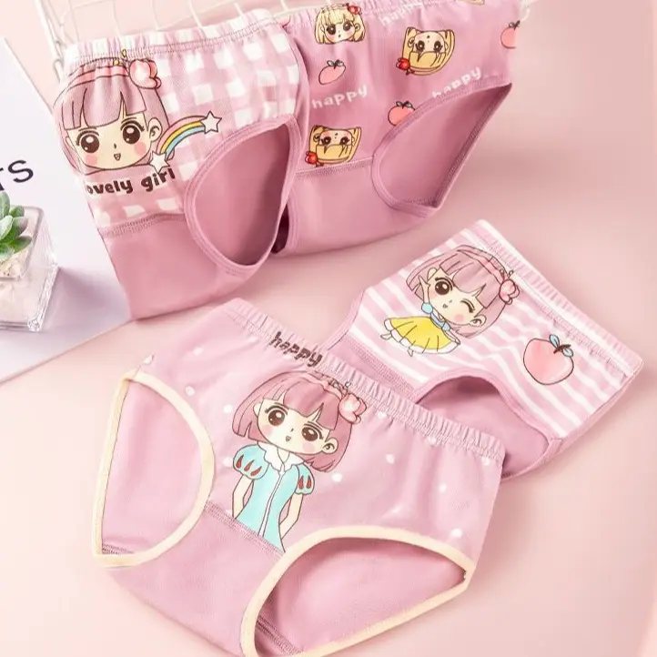 Set 4 Quần Chip Cho Bé Gái BellarBra, Quần Lót Bé Gái Co Giãn 4 Chiều, Thấm Hút Mồ Hôi Nhanh Chóng L7002 1