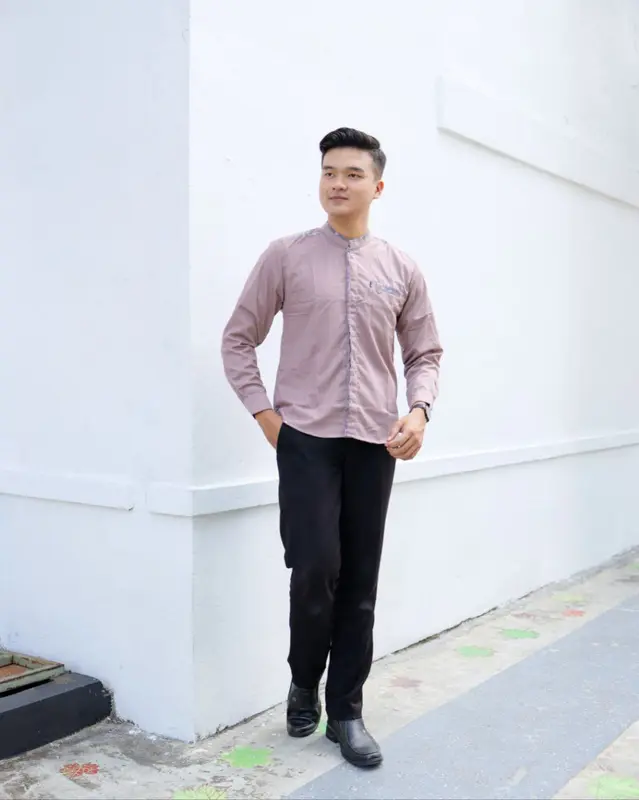 Baju Koko Elrumi Lilac Lengan Panjang Yinsunsin 0