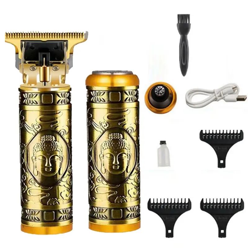 Bộ 2 máy cạo râu và tông đơ trấn viền loại xịn vỏ nguyên khối đúc rồng phượng Nữ Cắt Tóc