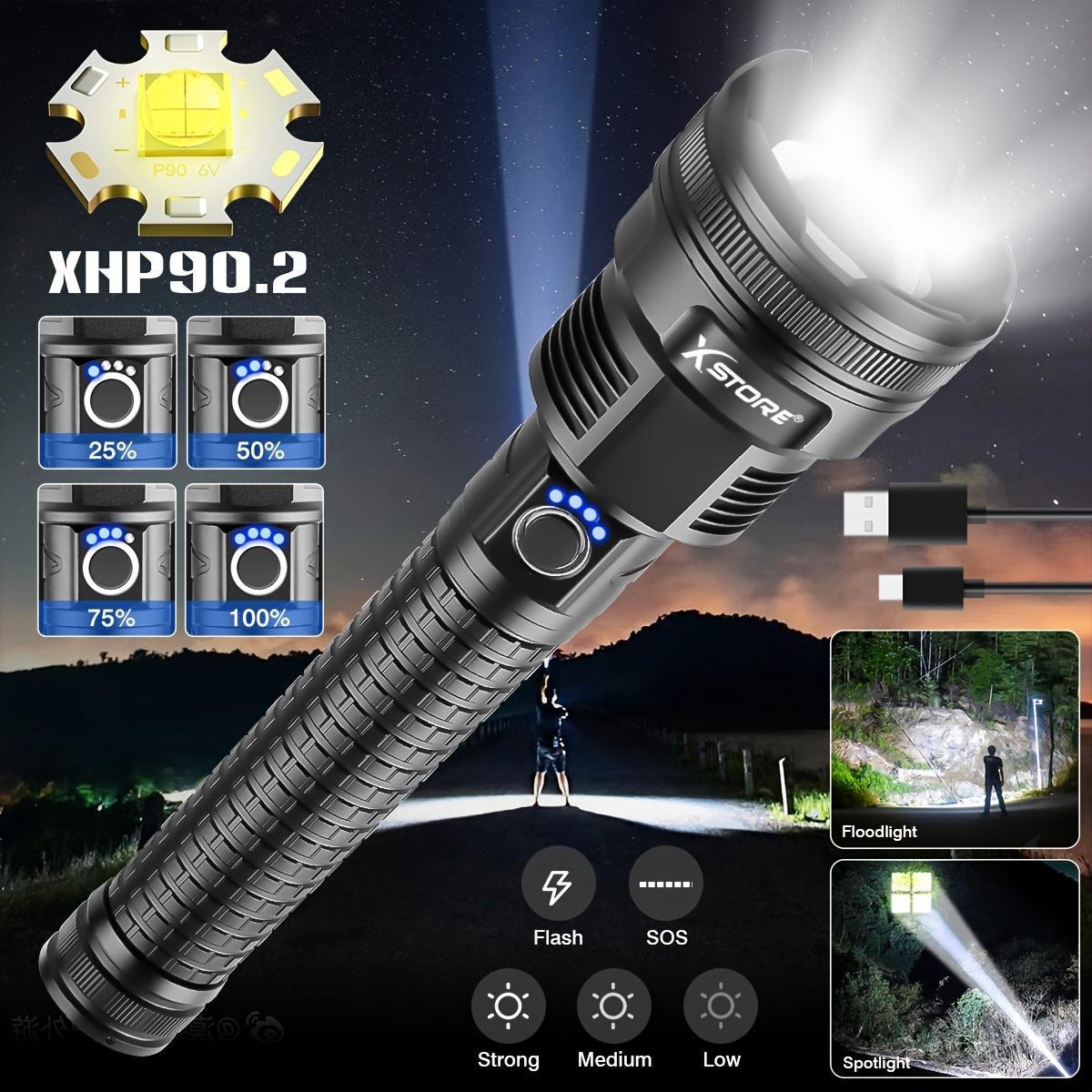 350000000LM LED Flashlight Rechargeable Zoom 5 Modes
