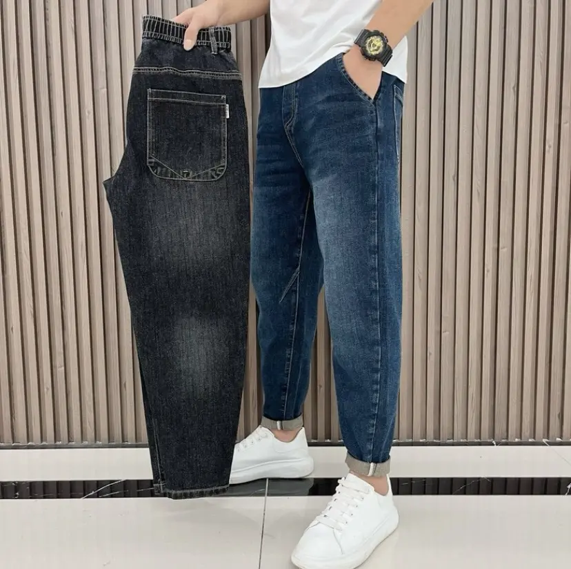 MX05 Quần jean nam basic co giãn 4 chiều màu xanh + đen đủ size đủ màu từ 48 -90kg