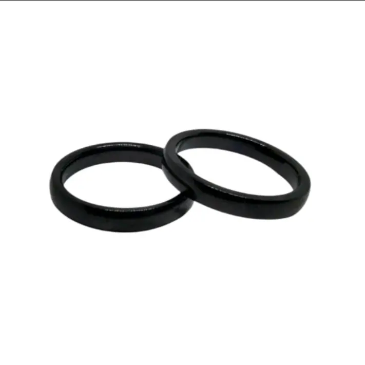 Cincin Titanium Hitam Polos Aksesoris Pria dan Wanita