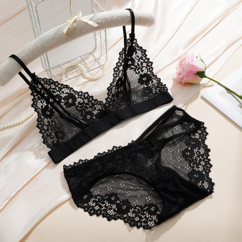 Set Bra Renda, Seksi Wanita, Seluar Dalam Lutsinar, Fesyen, Ultra ...