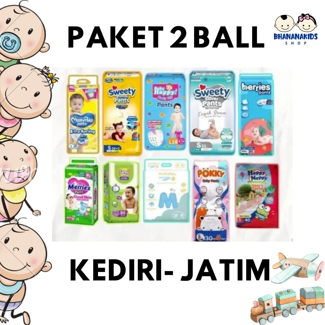 POPOK ALL MERK PAKET 2 BALL (mamypoko,sweety,baby happy,dll) Bayi Diapers