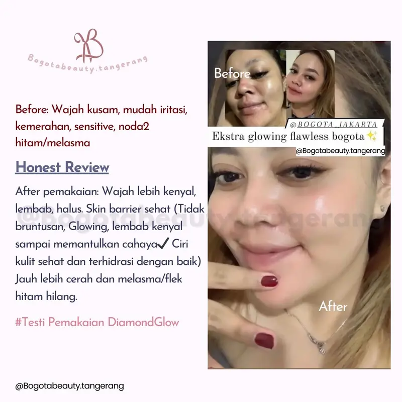 DiamondGlow Series by Bogota Beauty Krim Perawatan Wajah Bpom 1
