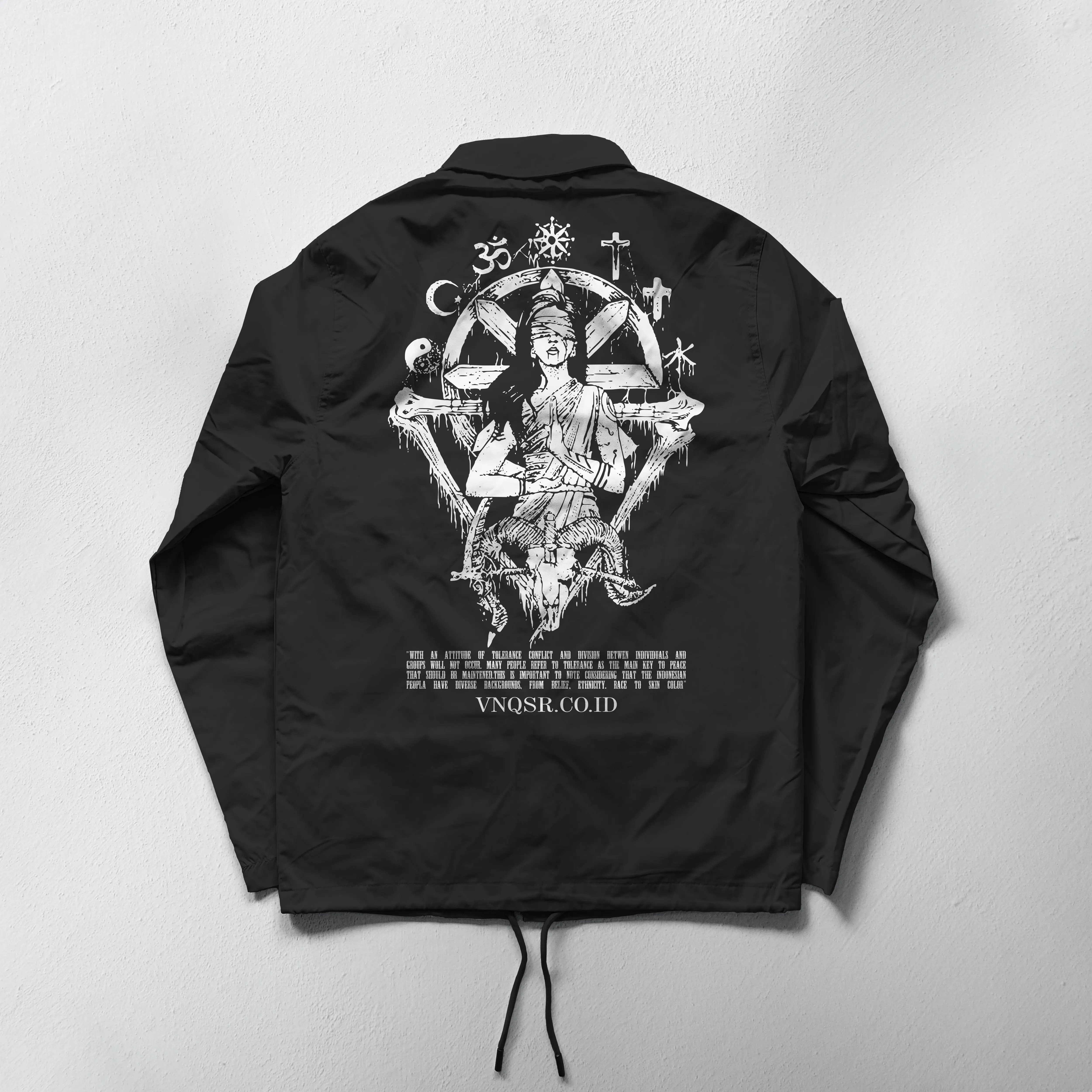 JAKET COACH IN THE DARKNES JAKET PARASUT / JACKET PRIA WANITA ANTI AIR Kancing Panjang Printing Waterproof Keren Tebal