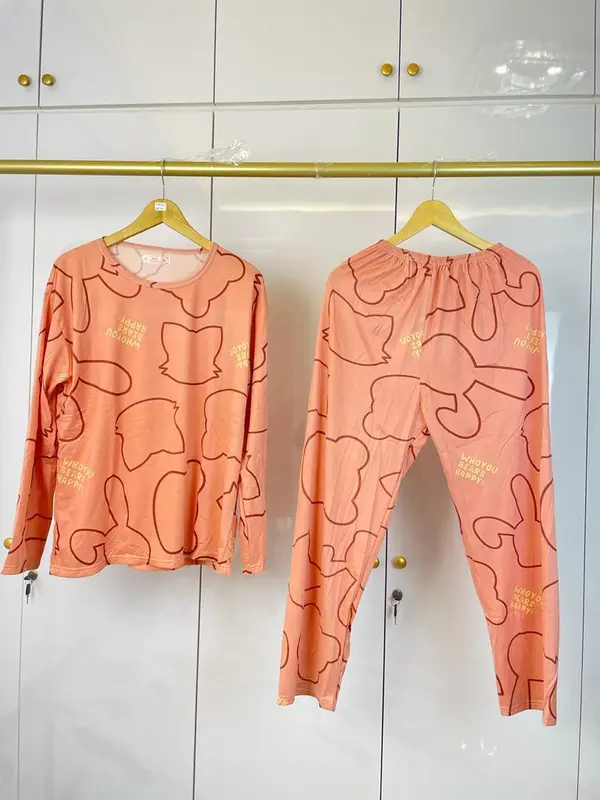 Paket 2 PCS Setelan Piyama Wanita lengan Panjang Jumbo 1