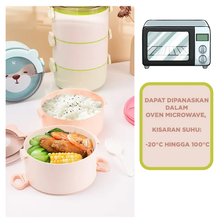 Kotak Bekal Anak | Lunch Box Set Anak | Kotak Makan Bento Anak Anti Tumpah | Kotak Bekal anak Karakter | Lunch Box Karakter | Kotak Makan Anak Karakter 2