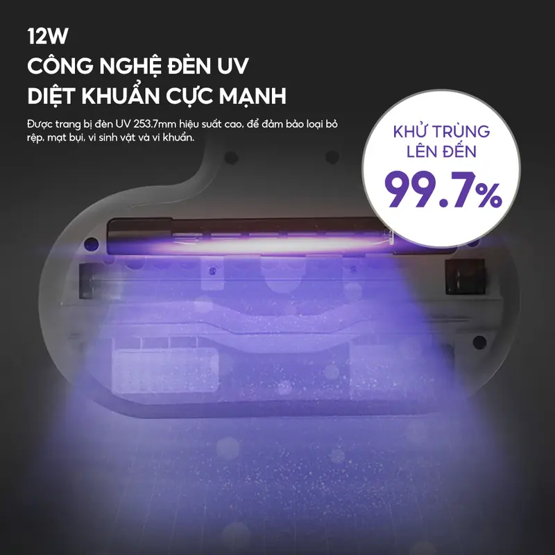 Máy hút bụi giường nệm EYSIN S10 15000pa lực hút mạnh diệt khuẩn tia UV Làm Sạch 4