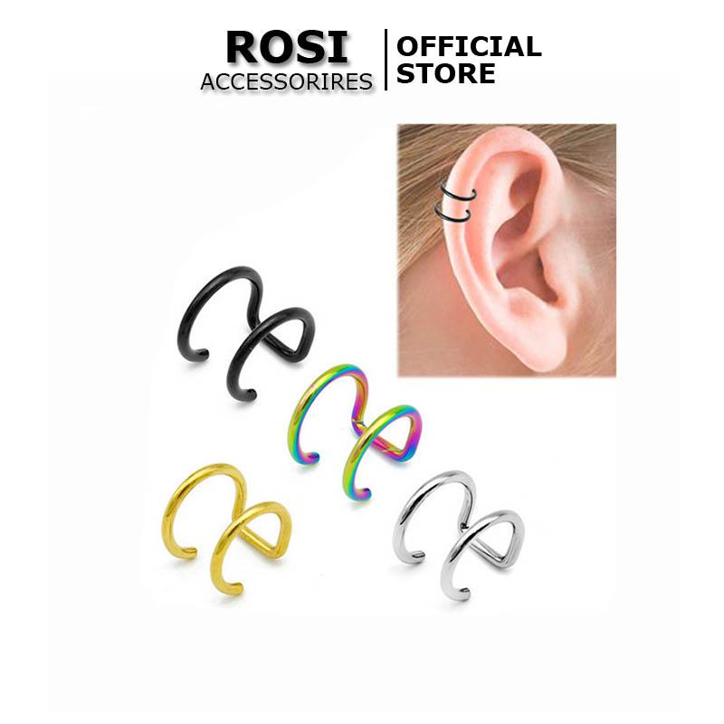 Khuyên mũi, khuyên môi, khuyên tai giả kẹp không cần bấm lỗ