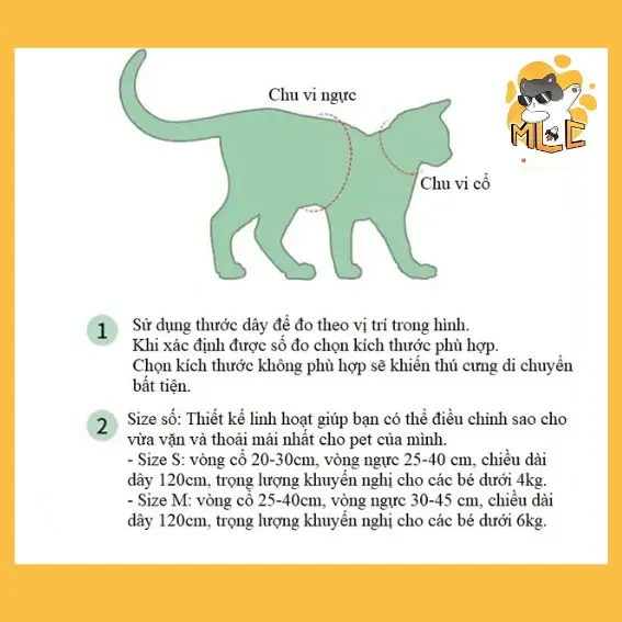 MOLACA - Dây dắt, yếm dắt chó mèo đi dạo hình con ong dễ thương, an toàn, thoải mái, dễ điều chỉnh (HÀNG LOẠI 1, CÓ SẴN) - DYO 8