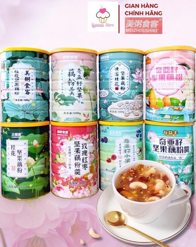 Bột Củ Sen Mix Hạt Ngũ Cốc Dinh Dưỡng Healthy Ít Calo Phù Hợp Chế Độ Ăn Eat Clean Dưỡng Nhan Đẹp Da Đẹp Dáng Meizhoushike