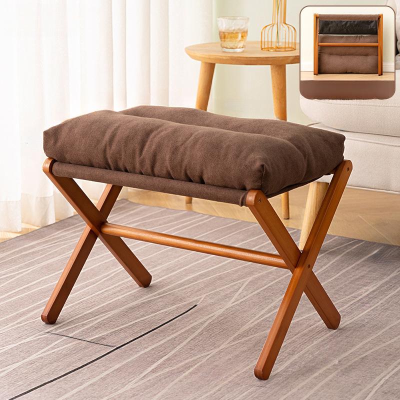 Multifunctional Folding Footstool, Suitable for Office Nap-Yellow Wood, No Power Supply Required 7