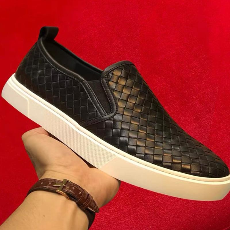 Giày SLIPON Giày lười nam, Giày đế bằng thời trang nam cao cấp dập vân caro đế cao su khâu đế bảo hành 12 tháng  Shoes