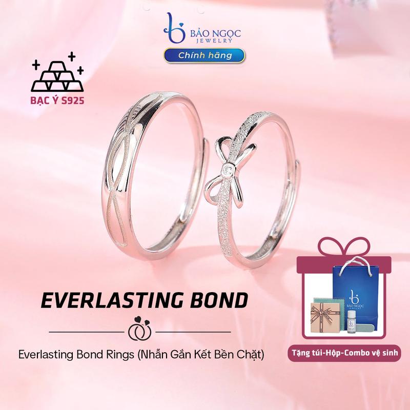 Nhẫn Bạc Cặp Đôi - Nút Thắt Hình Nơ Tình Yêu Gắn Kết Bền Chặt, Quà tặng tình yêu ý nghĩa - ND2987 [Bảo Ngọc Jewelry]