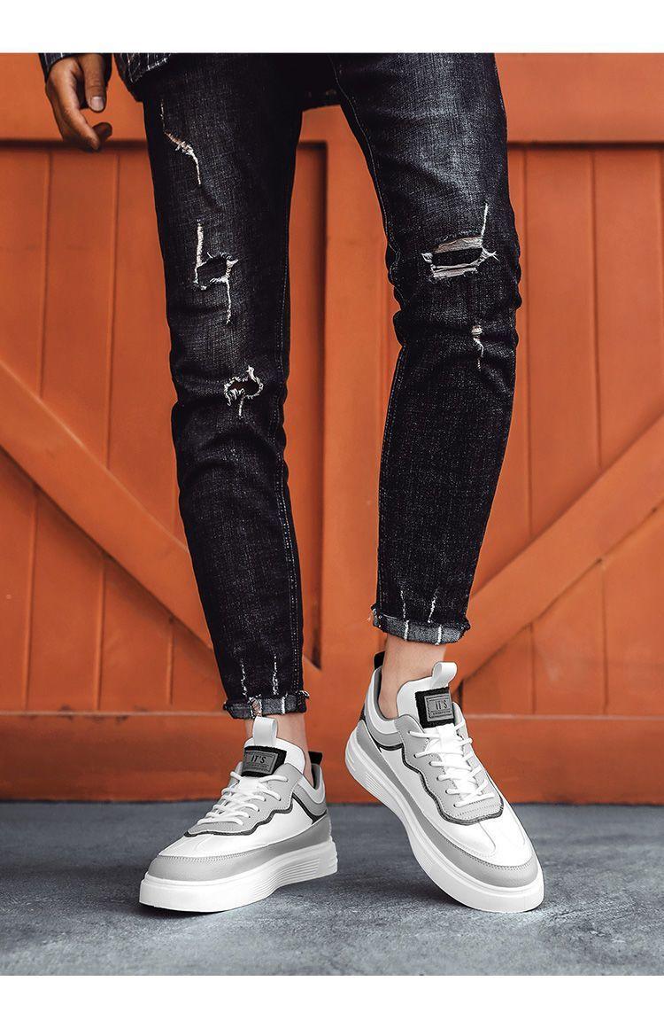 Product Introduction of 2024 Spring New Korean Men's Shoes Student Sports All-Match Canvas Board Shoes Casual White Shoes Ins Trendy Men's Shoes Runner Athletic Trainers Training 15