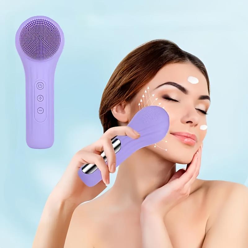 Cọ Chải Làm Sạch Da Mặt, AOJIU, Máy Massage Mặt Bằng Silicon Và Nhựa, Có Sạc USB, Pin Có Thể Sạc Lại Lithium 600mAh, Cầm Tay, Không Mùi, Dụng Cụ Chăm Sóc Da, Để Làm Sạch Và Tẩy Trang 6