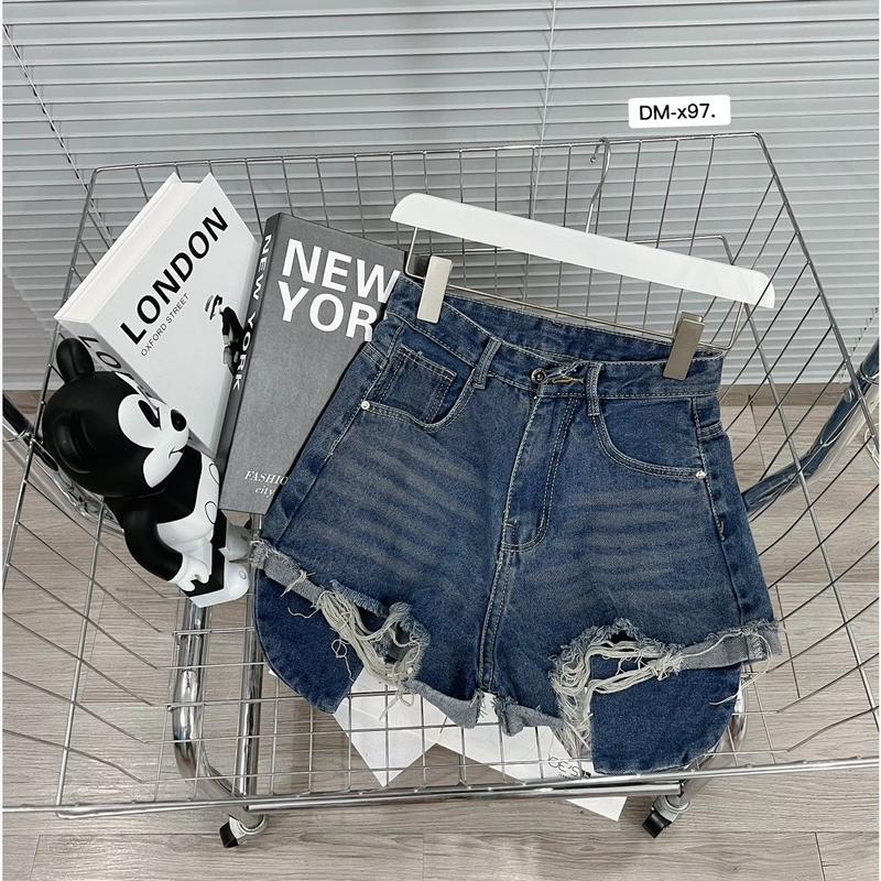 Quần Short Jeans Nữ Rách Túi Lòi, Chất Jean Mẫu Mới X97 Pants Women