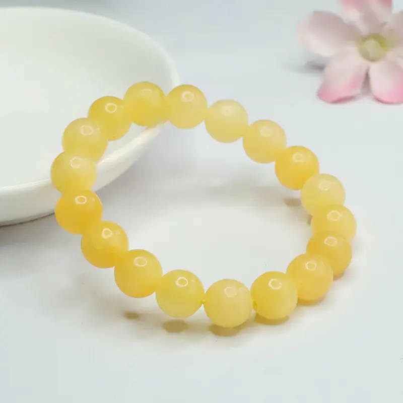 Vòng Tay Ngọc Bích Vàng, Yanyu, Hạt Tròn, Đồ Trang Sức Dân Tộc, Bán Buôn Từ Nhà Máy, Giao Hàng, Cb3121408 3