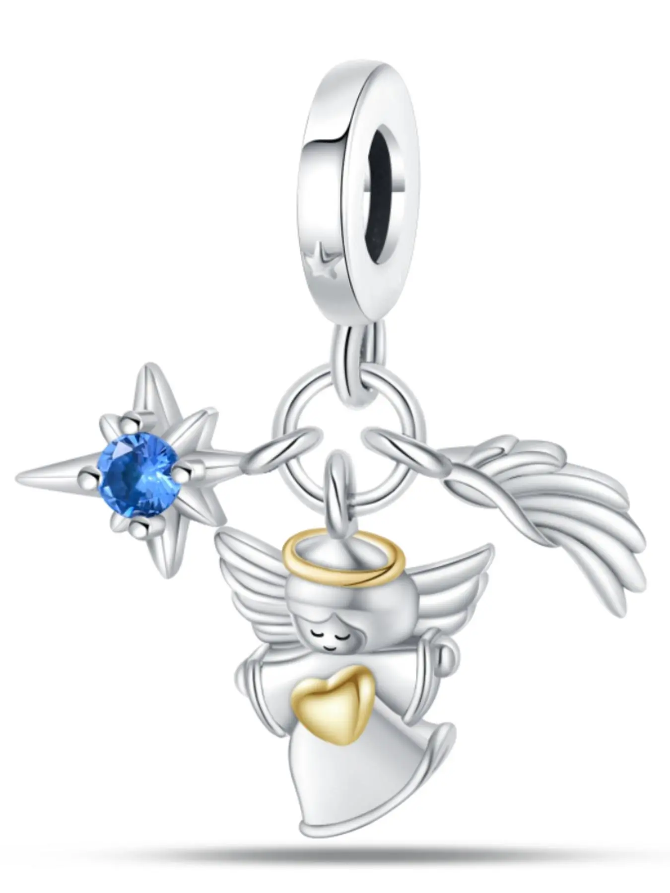 Cute Angel Design Pendant, Fashionable Pendant for Women & Girls, Trendy All-match & Exquisite Jewelry for Birthday Gift