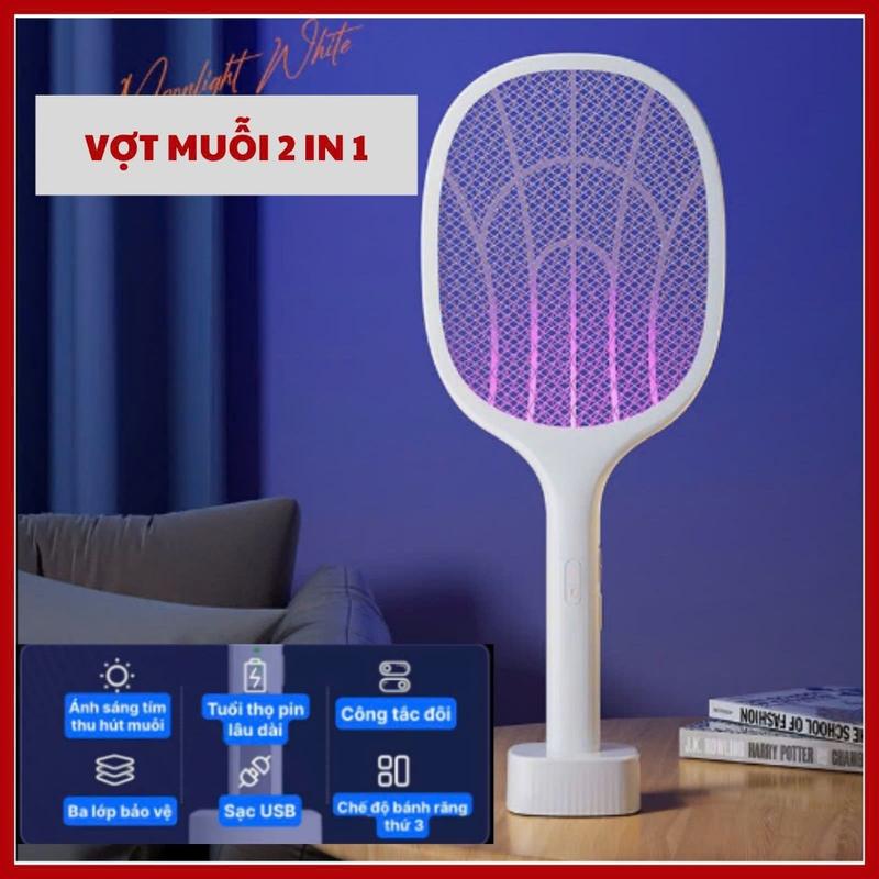 Vợt Muỗi Tự Động Kiêm Đèn Bắt Muỗi 2 in 1 Tự Động Sạc Tích Điện Vợt Bắt Muỗi Thông Minh Cao Cấp Để Bàn A11 Sạc USB Tiện Lợi 