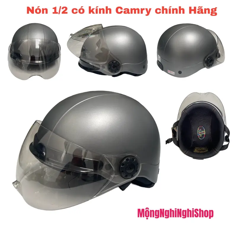 Nón Bảo Hiểm Kính (CAMRY) CR HELMET Trơn Chính Hãng Đủ Màu Có Giấy Kiểm Định An Toàn, Bảo Hành 12 Tháng Chất Liệu Nhựa ABS - Màu Sắc Đa Dạng 3