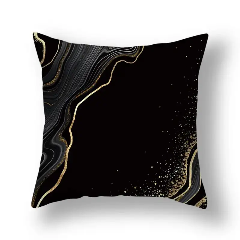 Marble Pattern Pillow Cover without Filler (4pcs), Geometric Pattern Decorative Pillow Cover, Square Decorative Pillow Cover for Sofa, Bed, and Office, Bedroom Decor Ideas, Home Decor Products 6