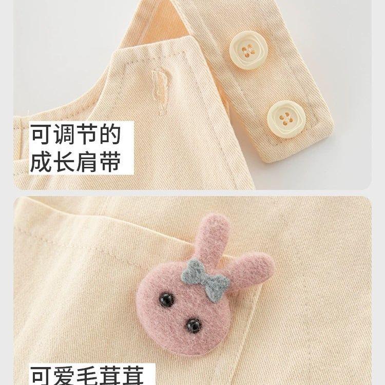 Quần Yếm Cotton, Cho Bé Gái, Thích Hợp Cho Mùa Xuân Và Mùa Thu, Cho Bé 1-3 Tuổi, Quần Yếm Phong Cách Phương Tây, Quần Trẻ Em, Quần Áo Mùa Thu Jumpsuit 1