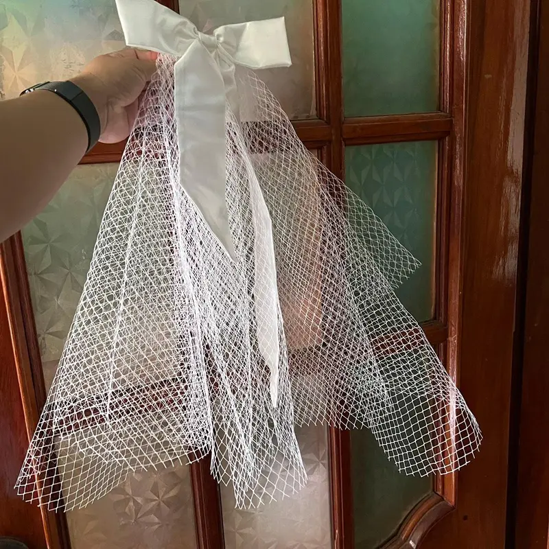 Voan lưới đính nơ ngắn 45 cm dành cho cô dâu 2023 Giangpkc  {{store}} 0