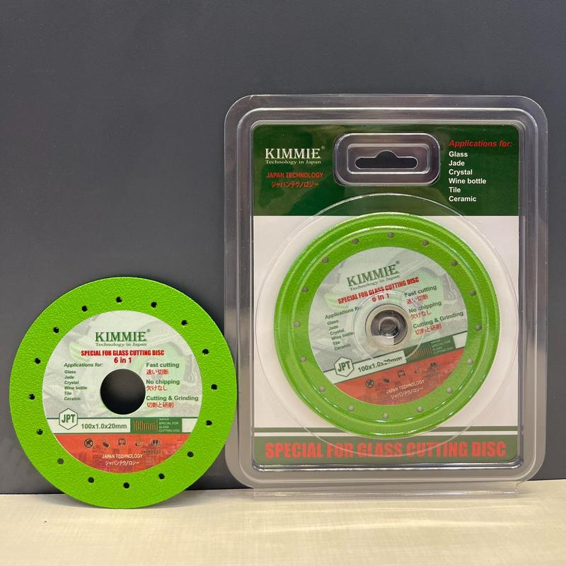 Lưỡi cắt đa năng VUA THỦY TINH 100mm VÀ 125MM Kimmie , chuyên cắt kính , thủy tinh, nhôm , sắt , inox , mã não , ngọc bích , sành , sứ , gạch men, gạch đá , gạch bóng kiếng , đá hoa cương , ống PVC nẹp nhựa đá  cắt