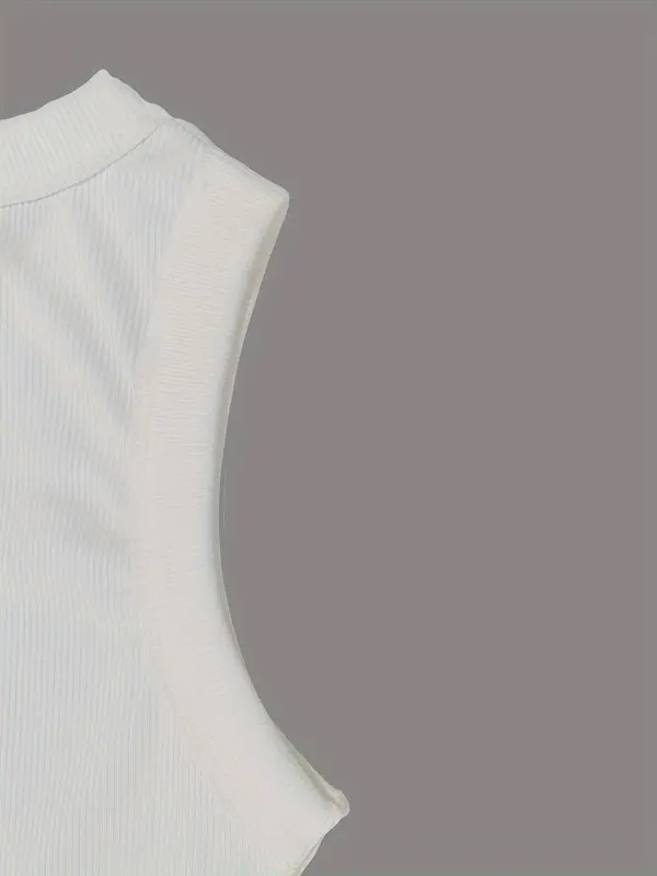Women's Letter Print Round Neck Tank Top, Casual Sleeveless Crew Neck Top for Summer, Ladies Clothes for Daily Wear, Socks 8