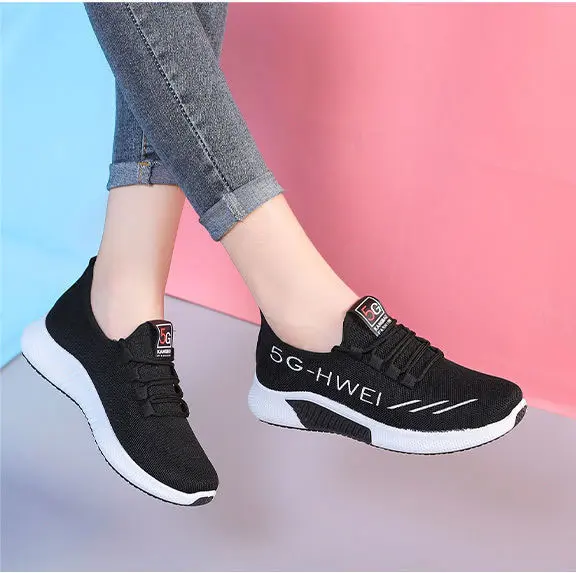 Giày Thể Thao Nữ, Giày Vải Buộc Dây Nữ Kiểu Dáng Thời Trang, Đế Cao Su Đi Siêu Êm GN29 Sneaker Shoes 2