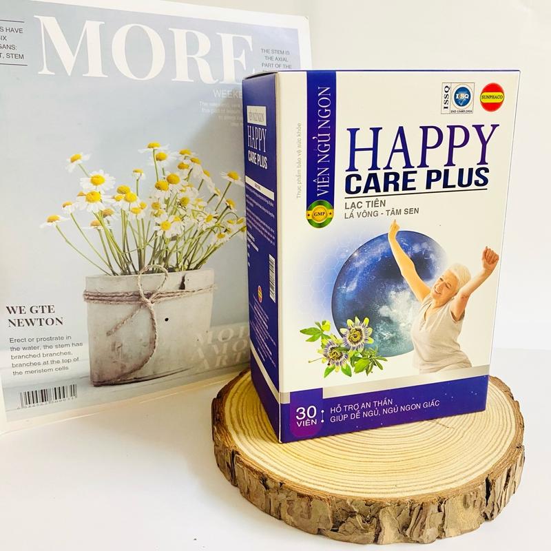 Viên ngủ ngon Happy Care Plus hộp 30 viên giúp hỗ trợ an thần, dễ ngủ và ngủ ngon giấc 1