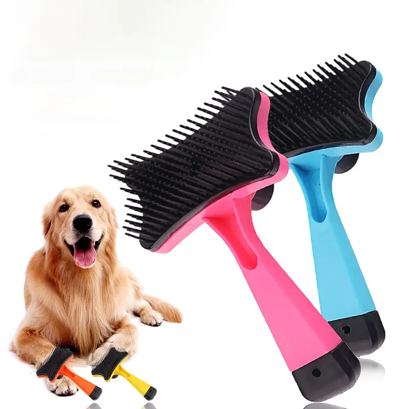 S5641 Sisir Hewan / Brush Grooming Press / Sikat Pembersih Bulu Rontok  / Sisir Bulu Kuncing Anjing Hewan Peliharaan 6
